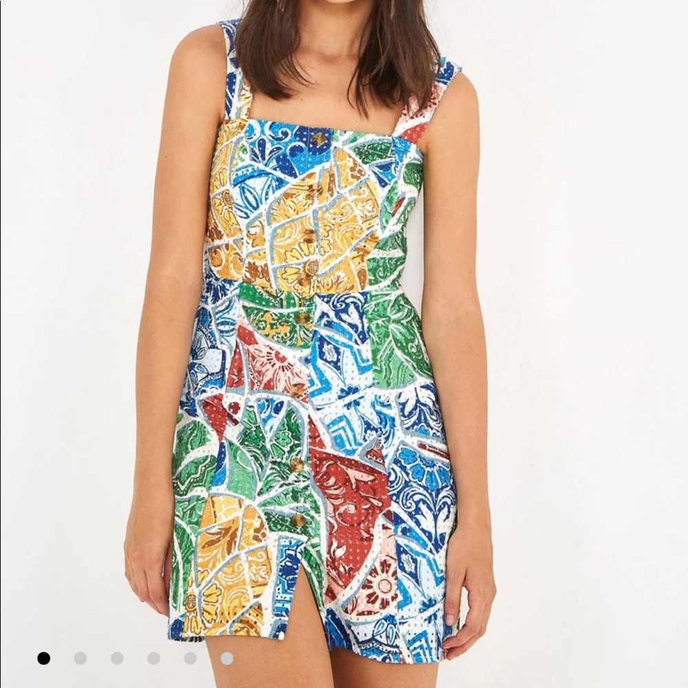 Farm Rio Tile Mini Dress 💚💛